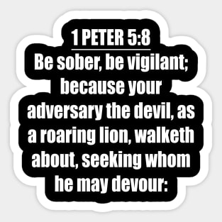 Bible Verse 1 Peter 5:8 Sticker